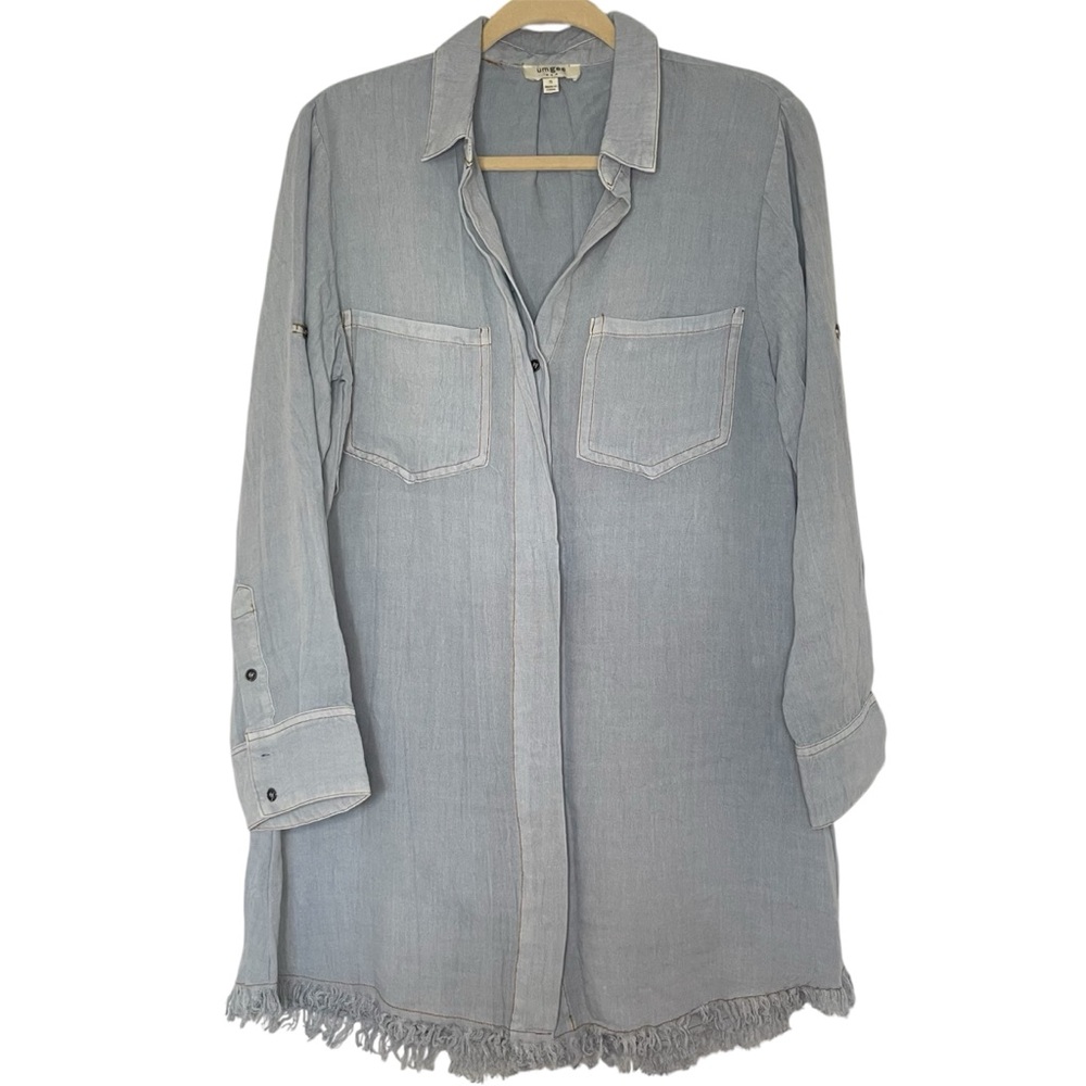 NWOT Umgee L/S Blue Tunic/Dress Sz S